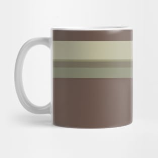 An occassional harmonization of Purplish Brown, Grey Brown, Brown Grey, Putty and Artichoke stripes. Mug